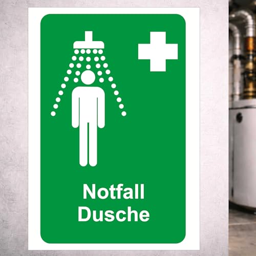 Signalisation douche d'urgence autocollant de securite 420 x 594 mm pour la protection d'un hotel