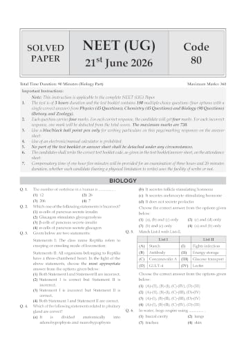 Image of Oswaal NEET 39 Years' Chapter-wise & Topic-wise Question Bank-Biology (1988-2026) |3rd May and 21 June 2026 Paper Fully Solved | With Revision Notes, Mind Maps & Mnemonics | Oswaal AI