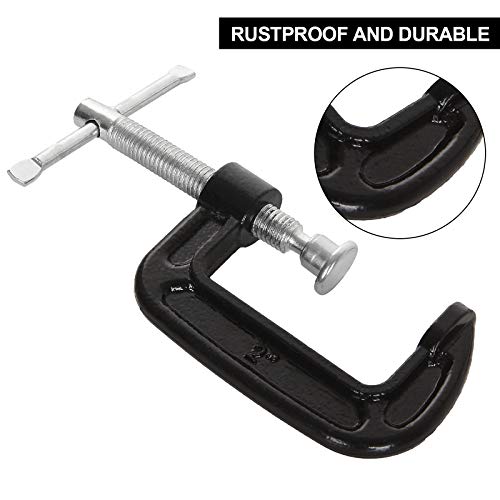 Image of 14 Piece 2 in C-Clamp Set, Malleable Iron, 2 in Jaw Opening