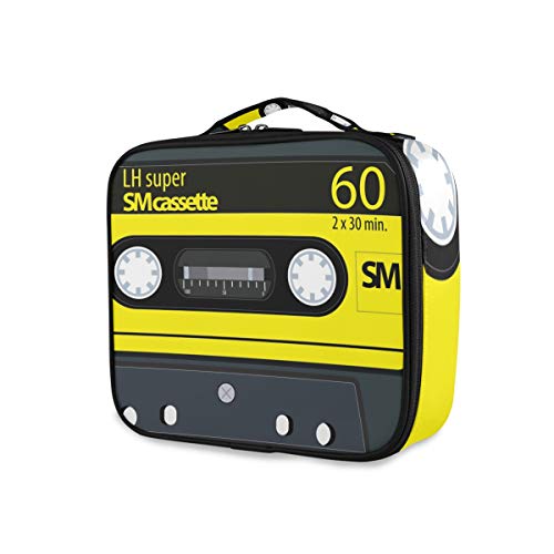 Preisvergleich Produktbild Schminktasche Kulturbeutel Retro Musikband Kassette Brieftasche Tragbare Reiseaufbewahrungswerkzeuge Kosmetischer Zugkoffer