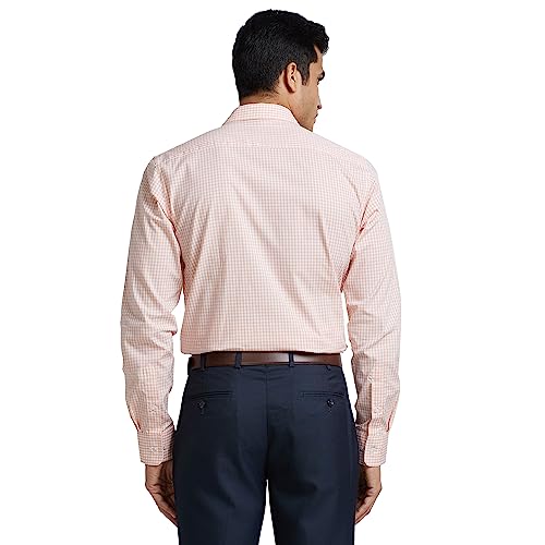Image of Park Avenue Men Cotton Checkered Slim Fit Shirt