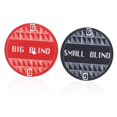 Vaguelly 2pcs Poker Game Round Dealer Poker Button Replacement Poker-Dealer Card Cover for Night