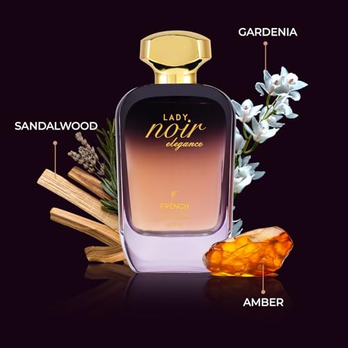 Image of French Factor Lady Noir Perfume For Women With Floral Amber Notes Long Lasting Eau De Parfum Gift For Girls (Pack of 1, 100ml)