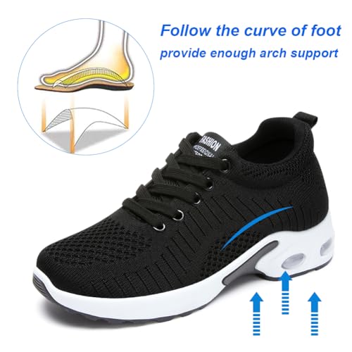Image of Padgene Womens Sneakers Air Cushion Running Shoes Lightweight Tennis Walking Shoes Mesh Breathable Gym Work Fashion Sneakers Athletic Comfortable Casual