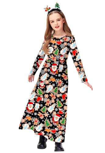Image of Deerose Girls Maxi Dress Short Sleeve Casual Long Dresses with Pockets 5-14 Years