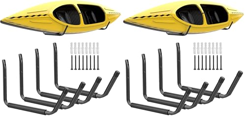Image of WALMANN Lightweight Kayak Storage Rack, Wall Mount Kayak Hooks