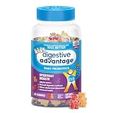 Probiotic Gummy for Kids, Digestive Advantage 80 gummies, Gluten-Free, Survives 100x Better than regular 50 billion CFU , Assorted Fruit Flavors, Supports Digestive Health in Children