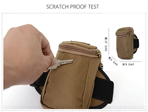 Supercb Sports Armband, Multifunctional Pockets Workout Running Armbag For Iphone 7,7 Plus, 6, 6Plus, 5, 5S, 5C,Galaxy S5,S4,S3,Note 2 3 4 And All 3.5~5.8” Smartphone Khaki #TOP1