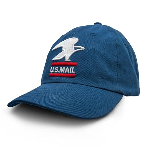 Tee Luv United States Postal Service U.S. Mail Hat - USPS Eagle Baseball Cap (Blue)