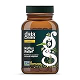 Gaia Herbs Reflux Relief - Digestive Comfort Support Supplement - Aloe Vera, Marshmallow Root, Chamomile, Licorice - Helps with Occasional Heartburn & Indigestion* - 45 Chewable Tablets (45 Servings)