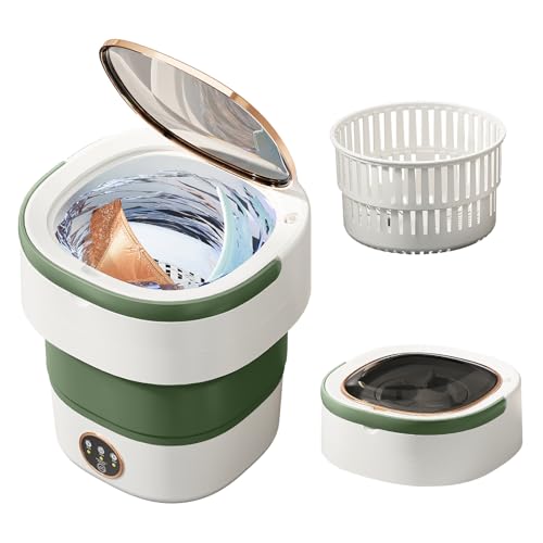 Portable Washing Machine 17L, Small Foldable Washer with Spin Basket, 3 Mode Deep Clean — Mini Laundry Machine for Travel, Dorms, Camping, Ideal for Baby...