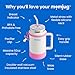 momjug Hydration Water Bottle for Moms 50oz (With Indicator, Pink)