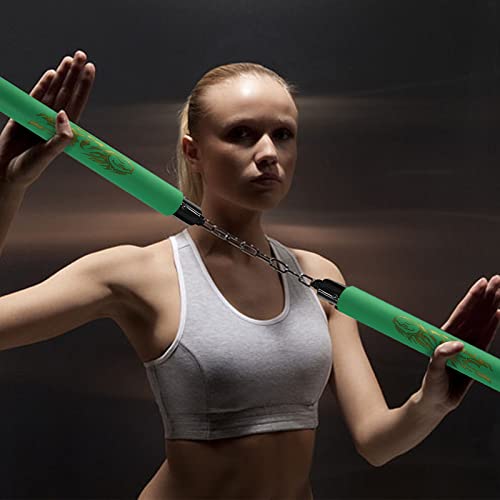 TOPOINT Nunchuck,Foam Training Nunchucks/Nunchakus with Steel Chain for Kids & Beginners Practice and Training (Green) - Thumbnail 4