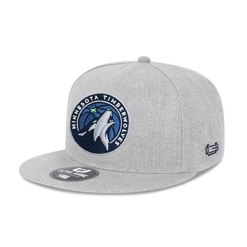 Ultra Game Mens NBA Official Twill Snap Back Ultimate Baseball Cap Hat Minnesota Timberwolves Heather Gray One Size