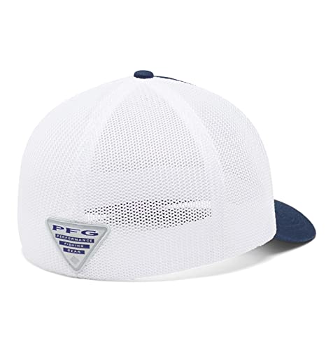 Columbia Unisex Pfg Stateside Mesh Ball Cap - High, Collegiate Navy/Usa Patch, Large/X-Large #TOP3