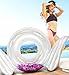 CoTa Global Inflatable Angel Wings Swim Float Ring, Confetti Transparent Lounge for Summer Pool Party Beach Lake - Premium UV Resistant Vinyl Water Tube Toy, Women Adults Kids - Transparent Feather