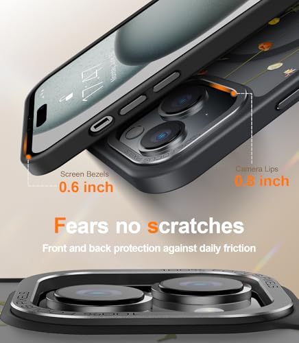 Goodon for iPhone 14 Plus Case with Privacy Screen Protector,Cute Floral - image 4