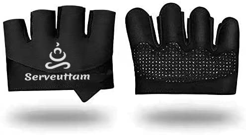 serveuttam Gym Gloves for Men Workout - Stylist Finger Gym Gloves for Workout | Silicon Padded Workout Gloves | Hand Gloves for Men Women | Gym Gloves for Women Workout (Black) (B09JM58VBB) Amazon Price History, Amazon Price Tracker