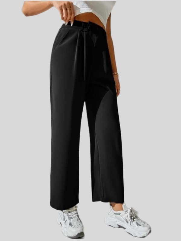 Image of Elendra Women Cotton - Trousers Pant Wide Leg