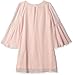 Amy Byer Girls' Bell Sleeve Dress with Lace Trim and Necklace