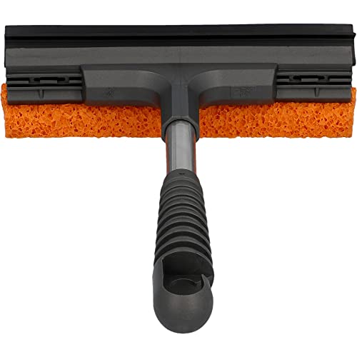 NIGRIN Scheibenreiniger 200 x 245 mm, mit Abziehlippe und Gummischwamm, Länge: 25 cm, grau