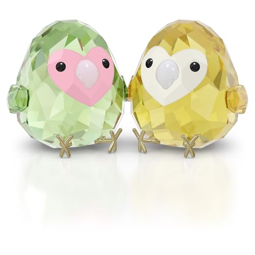 Un mondo di meraviglia ti attende: l'adorabile coppia di uccellini celebra l'amore con i loro colori e la loro dolcezza