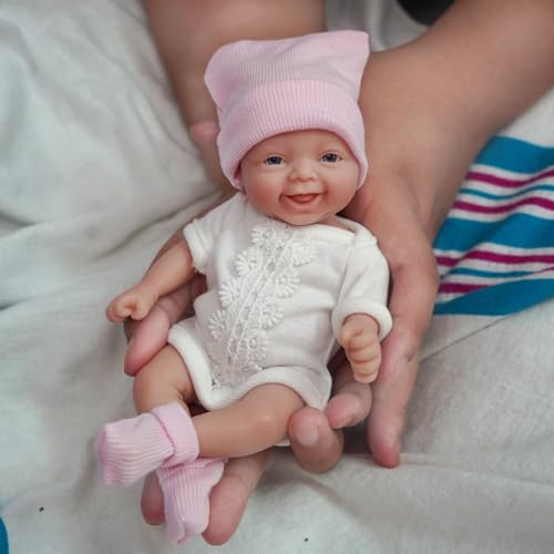 Muñeca bebé mini silicona 7 pulgadas Grace realista miniatura 4