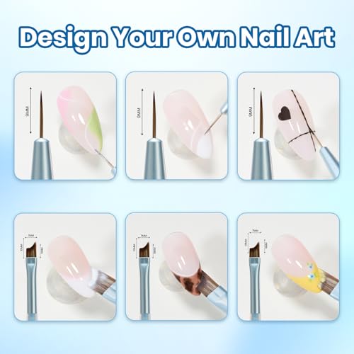 Image of Beetles Nail Art Brush 1Pcs French Tip Oblique Head Gel Nail Art Design Pen Painting Tools Fingernail Brush Nails Cleaning Brushes Nails Salon Diy at Home