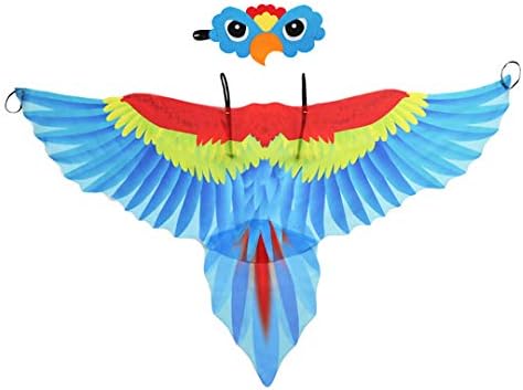 Bird Wings Peacock Cape and Mask Cosplay Costume Dress Up for Kids Boys Girls