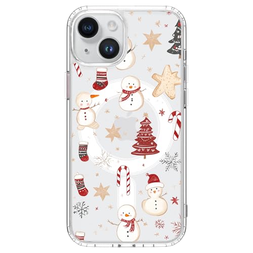 Coque iPhone 15 Bonhomme de neige MagSafe mince protégeant contre les chocs