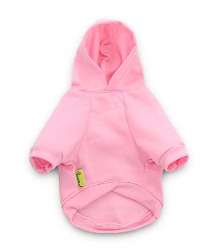 Droolingdog Dog Clothes I Love My Mom Hoodie Pet T Shirt Small Dog Sweater Girl, Large, Pink #TOP2