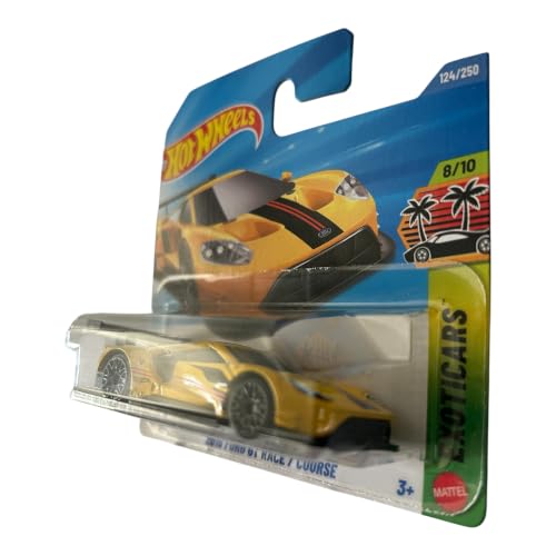 Hot Wheels 2016 Ford GT Race Amarillo 1:64 miniatura 3