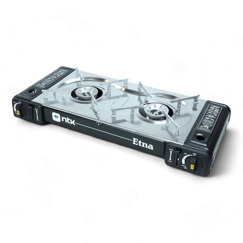 NTK, Fogareiro Horizontal 2 Bocas ETNA Aço Inoxidável 63cm com Co...