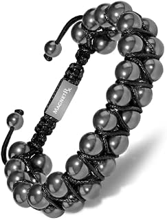 MagnetRX® Hematite Magnetic Bracelet - Beaded Magnetic Hematite Bracelets (Double Strength 8mm)