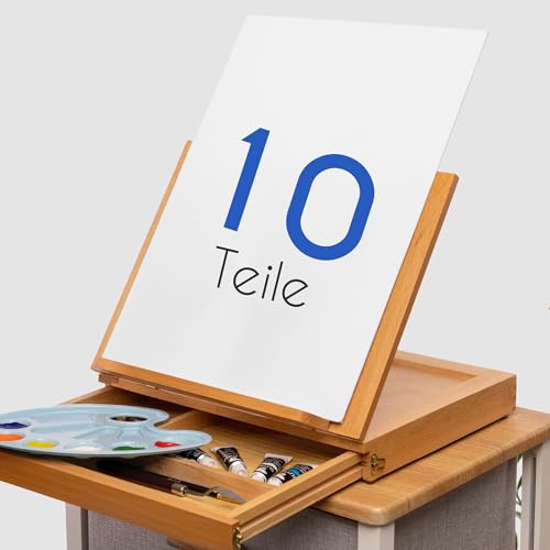 Zenacolor - Canvas Set 10 teilig - Leinwand zum Bemalen 20x20cm - Gemälde auf Leinwand, Acrylmalerei, Ölgemälde, Gouache, Aquarell - 100% Säurefreie Baumwolle