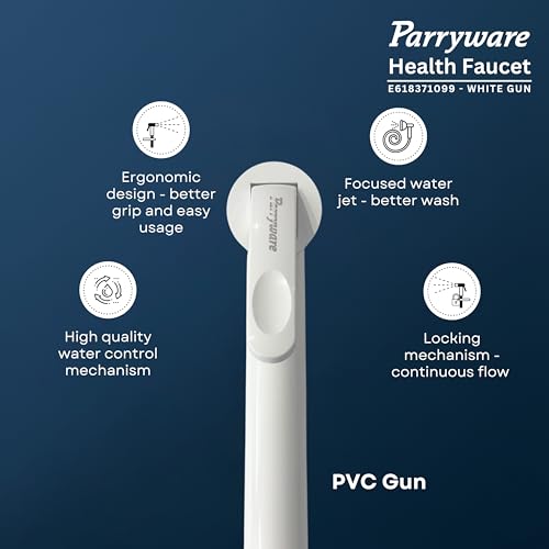 Image of Parryware Health Faucet PVC Gun Without Hose and Hook | Economical Toilet Spray Gun /Bidet Spray Gun for Bathroom (E618371099)