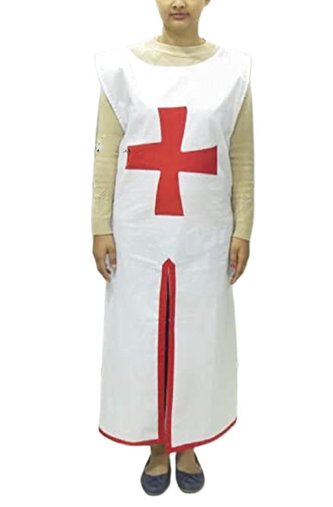 NauticalMart Medieval Knights Templar Crusader Tunic White Cotton Surcoat