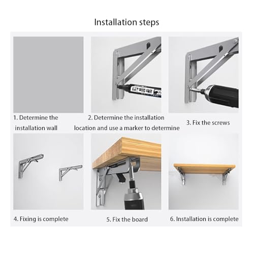 Bureau mural pliable blanc 100 x 24 cm | Table rabattable rectangulaire - 6