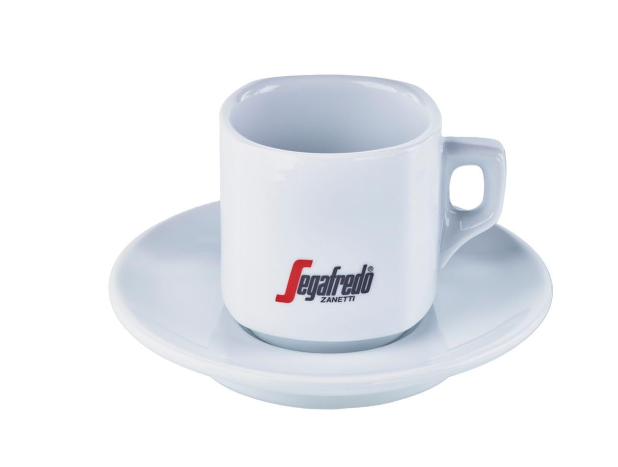 Segafredo Logo Cappuccinotasse mit Untersasse - 4 Tassen