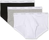  Calvin Klein 3P Brief, Slip para Hombre, Multicolor (Black/White/Grey Heather), Medium, (Pack de 3)
