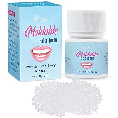Teeth Repair Kit, Temporary Teeth Replacement Kit, Do it Yourself Thermal Fitting Beads, Moldable False Teeth for Snap On Instant and Confident Smile