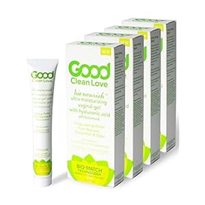 Good Clean Love BioNourish Ultra Moisturizing Vaginal Gel with Hyaluronic Acid, pH-Balanced & Water-Based, Long Lasting Relief from Dryness & Discomfort for Women, 2 Oz (4-Pack)