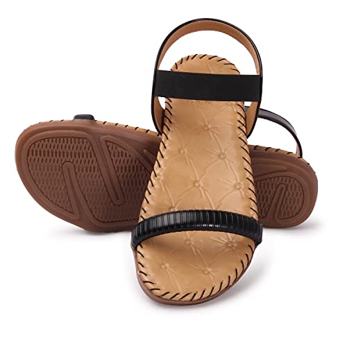 Image of TRASE CFY-II Women's Flat Sandal | Doctor Ortho Comfortable Sandals for Women & Girls | Light weight, Soft Footbed & Stylish | Diabetic & Orthopedic Footwear, Good for Knee & Foot Pain