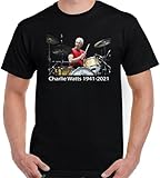 MENGJI Charlie Watts Drummer T-Shirt Tribute to The Legends Top Shirt