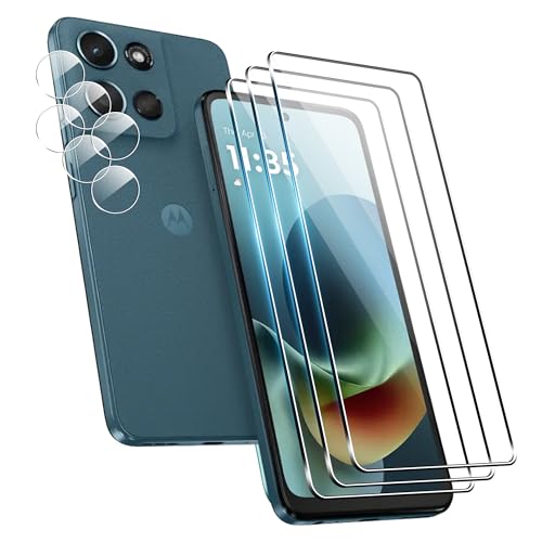 Image of for Motolora Moto Moto G Play 2026 /G 5G 2025 Screen Protector with Camera Lens Protector, 9H Hardness Anti-Scratch Tempered Glass flim, Case Friendly,Anti-Scratch (3+3 PACK)