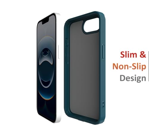 Image of for iPhone Case 16e, [Military Grade Drop Protection] Shockproof Slim Hybrid Phone Case for iPhone 16e - Peacock Blue