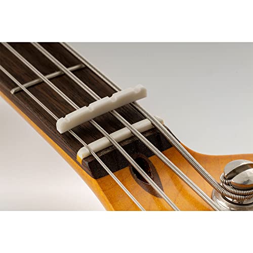 Musiclily Slotted Bone J Bass Nut For Fender Standard 4 String Jazz Bass Replacement,39.5X5.4X3.2Mm(Pack Of 2) #TOP5