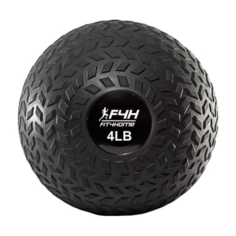 FIT4HOME Grip Medicine Ball - Weighted Power Slam Balls for Exercise, No Bounce 1.8kg 3.6kg 5.4kg 9kg Weight Strength & Stamina training Ab Workout Equipment for Home Gym Exercise Cover