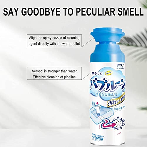 1bottle Herios Drain Foam Cleaner, Liquid Hair Drain Clog Remover & Cleaner Quick Foaming Toilet Cleaner, Clog Remover for Kitchen Drain, Sinks (500ml) - Thumbnail 2