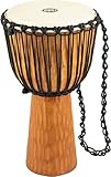 Meinl Percussion Djembe Drum African Hand Drum Instrument for Adults — NOT MADE IN CHINA — Mahogany Wood / Natural Head 13